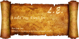 Leány Evelin névjegykártya